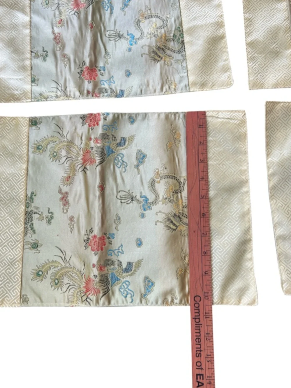 Vintage Chinese Satin Brocade Placemats